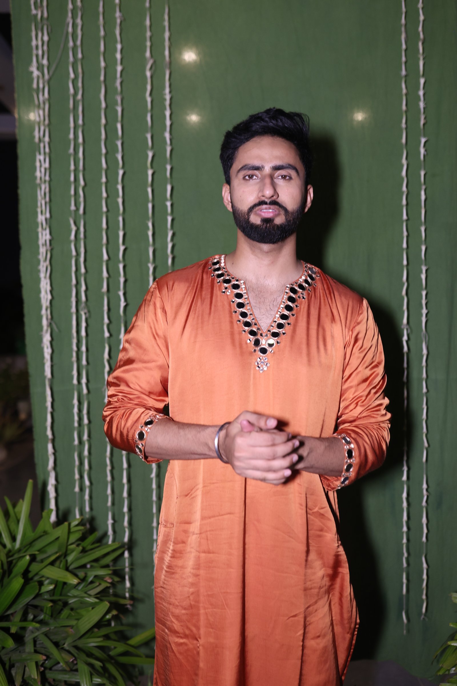 Mirror Work Rust Kurta  thumbnail 2