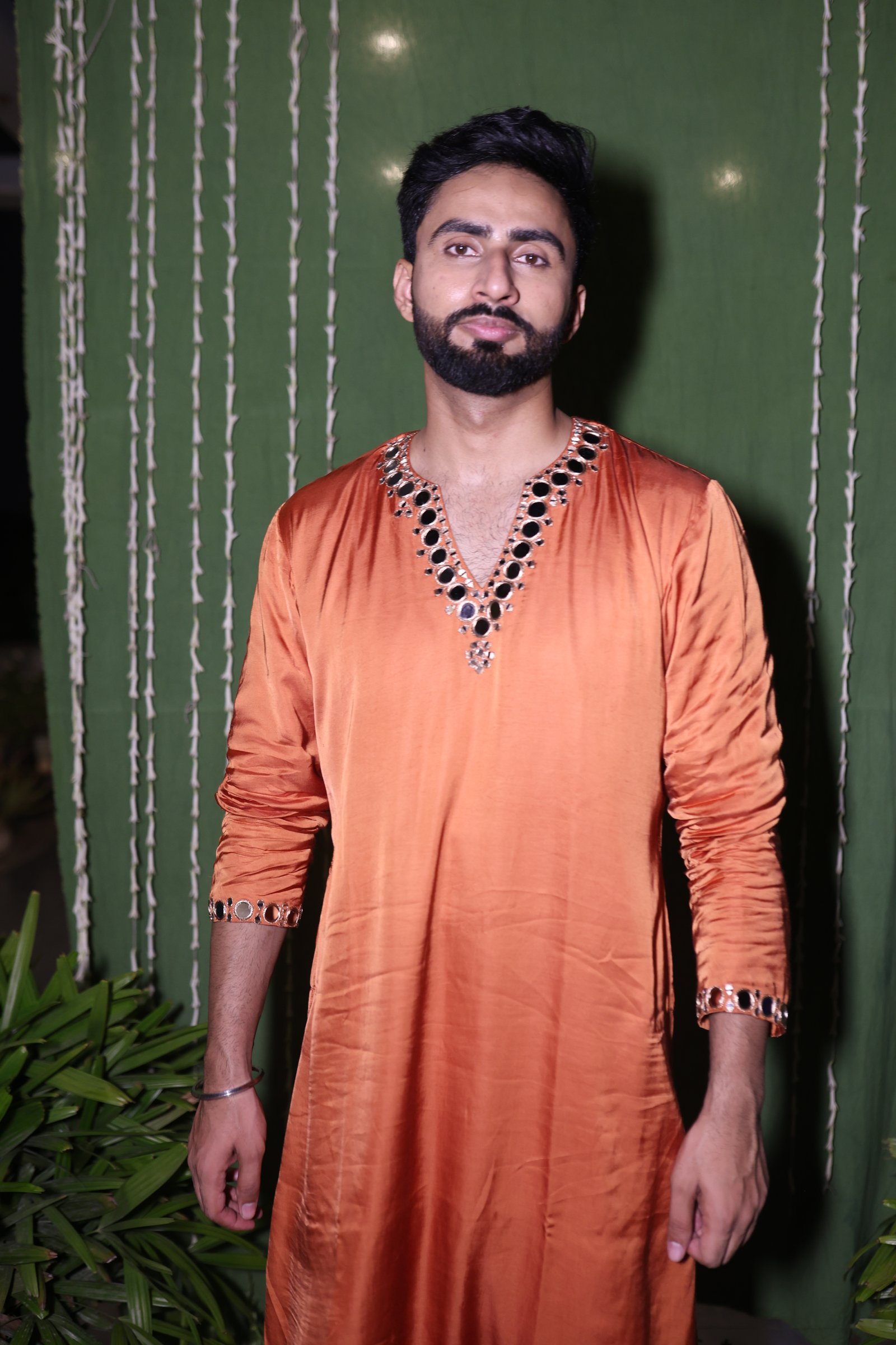 Mirror Work Rust Kurta  thumbnail 5