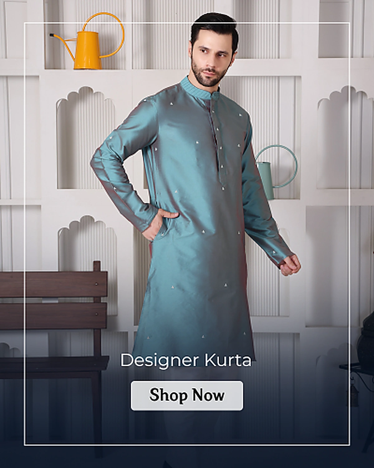 Aftan Linen Shirt - Aqua