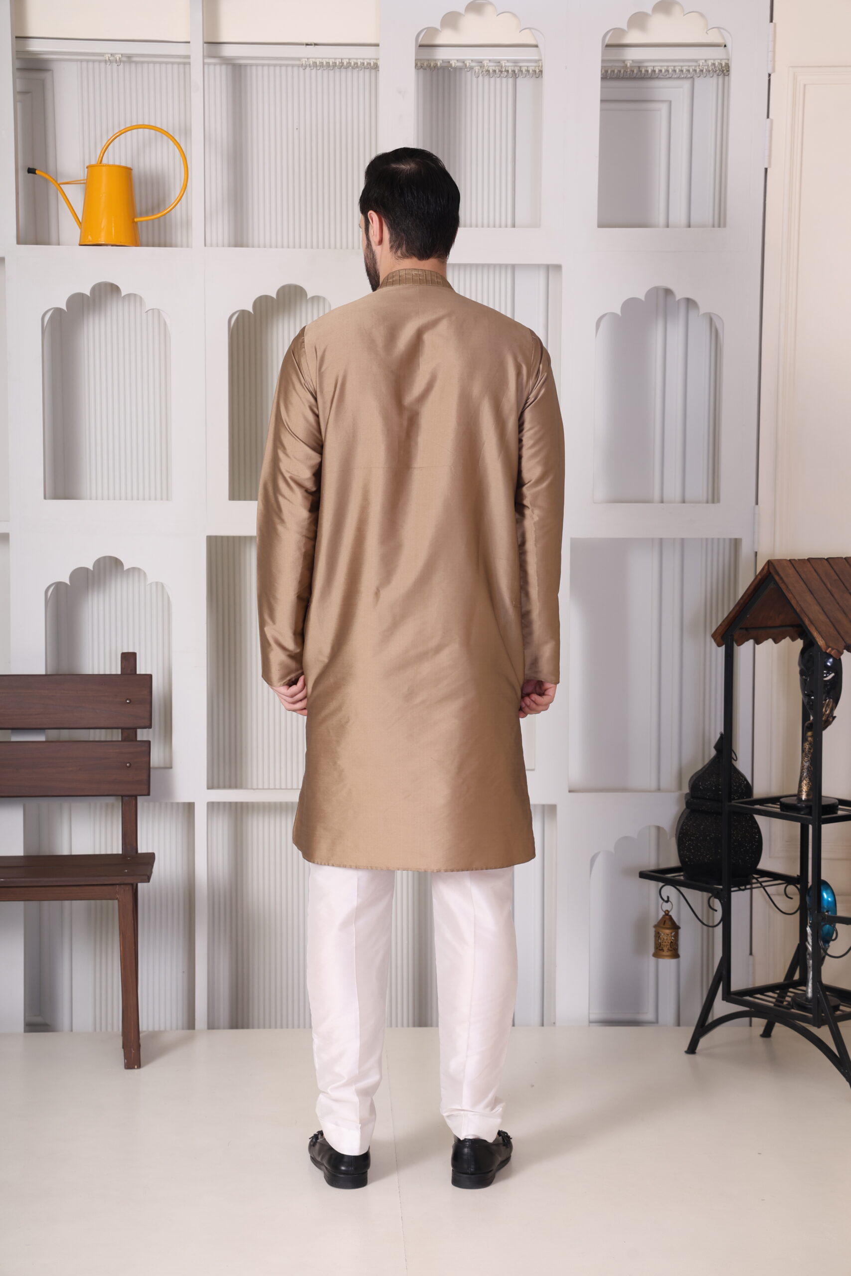 Coffee Color Hand Embroidered - Image 3